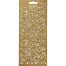 Stickers 10x23 cm Guld Duvor Klistermärken
