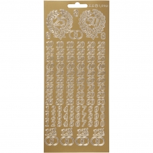 Stickers 10x23 cm Guld Jubileum Klistermärken