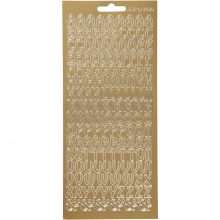 Stickers 10x23 cm Guld Bokstäver Klistermärken