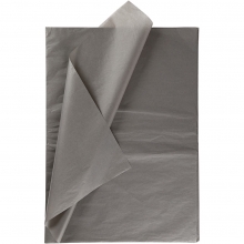 Silkespapper 50x70 cm Mörkgrå 10 ark till scrapbooking, pyssel och hobby