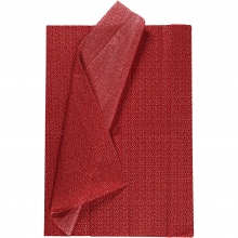 Silkespapper 50x70 cm Rött med prickar 6 ark