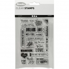 Clear Stamps Engelska Ord 11x15,5 cm Clearstamps Silkonstämpel