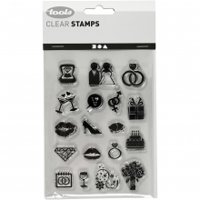 Clear Stamps Bröllop 11x15,5 cm Clearstamps Silkonstämpel