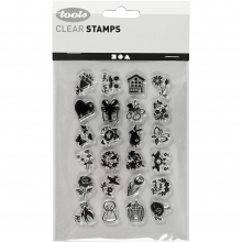 Clear Stamps Små Söta Hälsningar 11x15,5 cm Clearstamps Silkonstämpel