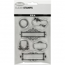 Clear Stamps Ramar med Ornament 11x15,5 cm Clearstamps Silkonstämpel