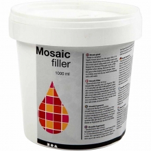 Mosaikfiller Vit 1000 ml Mosaikstenar till scrapbooking, pyssel och hobby