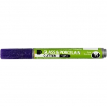 Porslin Glaspenna Opaque Glitter Violett 2-4 mm Porslinspenna