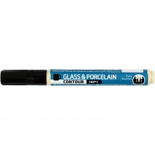 Porslin och Glaspenna Täckande Svart Textpenna 1-2 mm Porslinspenna
