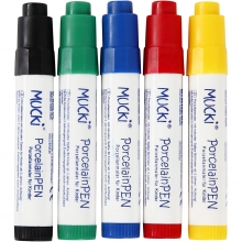 Porslin och Glaspennor Mucki 5 st Färger 1-3 mm Porslinspenna Glaspenna