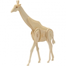 3D Pussel - 20x4,2x25 cm - Plywood - Giraff