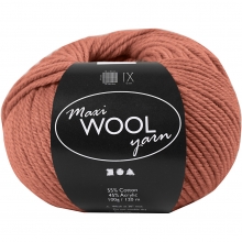 Maxi Wool Ullgarn Mörkrosa 100 g till stickning