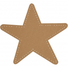 Läderpapper Stjärna dia. 17 cm 4 st Dekorationsfigur