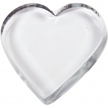 Hjärta i Glas 9x9 cm Transparent 1 st Dekoration Bröllop Kärlek