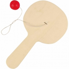 Racket med boll 23 x 13 cm Tjocklek 5 mm Polywood Träleksaker