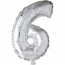 Folieballong 6 H: 41 cm Silver Ballonger
