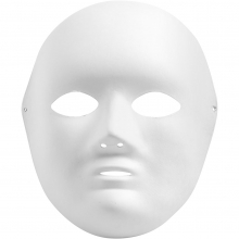 Helmask av papp H: 22 cm B: 17 Masker till scrapbooking, pyssel och hobby