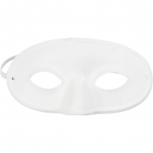 Halvmasker av papp H: 9,5 cm B: 18,5 10 st Masker