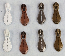 Prima Junkyard Findings Typo Zipper Pulls Metallic Color Dekorationer DIY