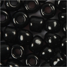 Seed Beads 3 mm Svart 25 gram pärlor, smyckestillverkning