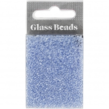 Seed Beads 1,7 mm Ljusblå 25 gram pärlor, smyckestillverkning