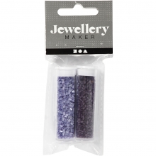 Seed Beads Blå & Lila 1,7 mm pärlor, smyckestillverkning