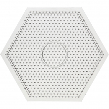 Pärlplatta Hexagon 15 cm till scrapbooking, pyssel och hobby