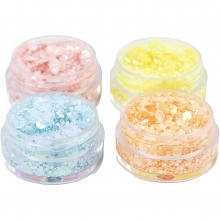 Glitter Clay Lera - Pastellfärger - 4 Färger x 5 ml