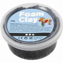 Foam Clay Svart 35 g Lera till scrapbooking, pyssel och hobby
