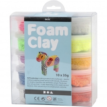 Foam Clay Lera Mixade Basfärger 10 Burkar