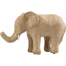 Papier Maché Elefant H: 9 cm L: 13 Dekorationsföremål