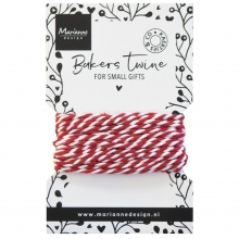Band Bakers Twine - Red White - 5 meter