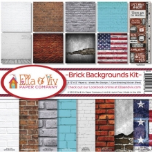 Paper Kit 12x12 Ella & Viv Brick Backgrounds