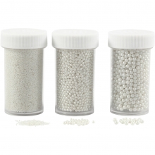 Caviar Pearls Pärlemo 3 x 45 g Vit till scrapbooking, pyssel och hobby