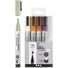 Chalk markers - Dova Färger - Spets 1,2-3 mm - 5 st