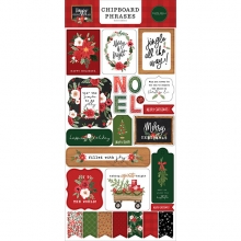 Chipboard Die Cuts Carta Bella - Happy Christmas - Phrases