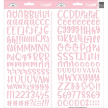 Alfabet Stickers Doodlebug Abigail Font Cupcake Klistermärken