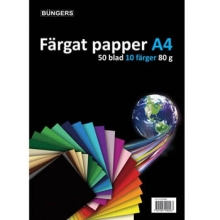 Färgat Papper A4 50 ark 80g Ritpapper Under 170 gram