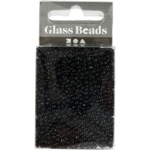 Seed Beads Svarta 2mm 25g till scrapbooking, pyssel och hobby