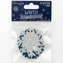 Glitter Tags Dovecraft - Winter Wonderland - 12 st