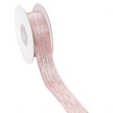 Glitter Band 25 mm - 10 meter - Pink Rose