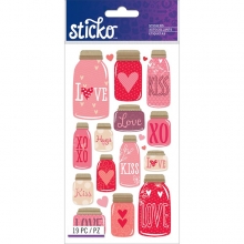 Klistermärken Sticko - Mason Jar Love - 19 st