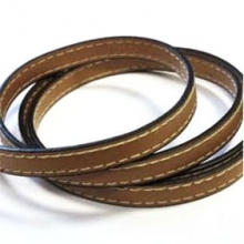 Imiterat Läderband 9 mm - Ljusbrun - 1 m