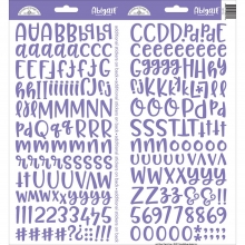 Alfabet Stickers Doodlebug Abigail Font Lilac Klistermärken