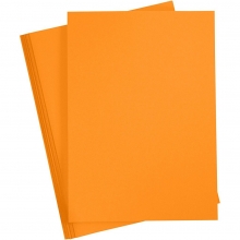 Färgad kartong A4 180 g Mandarin 20 ark till scrapbooking, pyssel och hobby