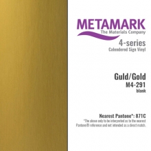 Vinyl Blank Metamark 30x100 cm Guld Folie