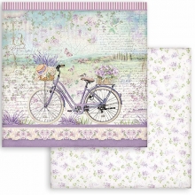 Papper Stamperia Provence Bicycle till scrapbooking, pyssel och hobby