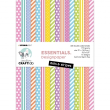 Paper Pad A5 - Easter Dots & Stripes - 16 ark