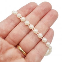 Pärlband - Design Estelle - 6 mm - Creme
