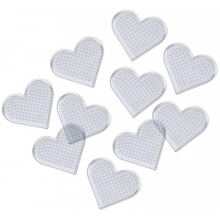 Pärlplattor 10 st - 8,5 x 7,5 cm - Hjärta