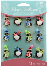 Epoxy 3D Stickers Jolees Holiday Penguins 12 Pingviner Klistermärken Djur Natur